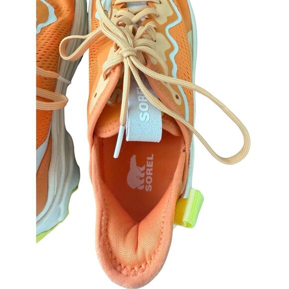 Sorel Womens Orange Yellow Kinetic Breakthru Tech Lace Sneakers Size 8.5 - Picture 4 of 16
